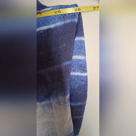 Kim Rogers Blue and White Women's Top Sz 2XL Rayob Poly Casual Trabel Cruise - Picture 8 of 8